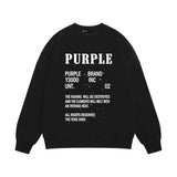 Purple Brand Sweatshirt Loose Crew Neck Sweater