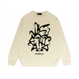 Purple Brand Long Sleeve T-Shirt Fashion Loose Long Sleeve Top