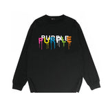 Purple Brand Long Sleeve T-Shirt Fashion Loose Long Sleeve Top