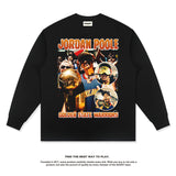 Nba Long Sleeve Shirt Washed Old Long Sleeve T-shirt Loose Heavy