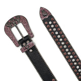 Hip-hop punk rhinestone belt skull y2k punk style