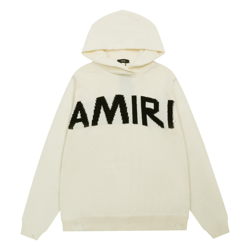 Amiri Sweater Fashion Loose Hooded Sweater