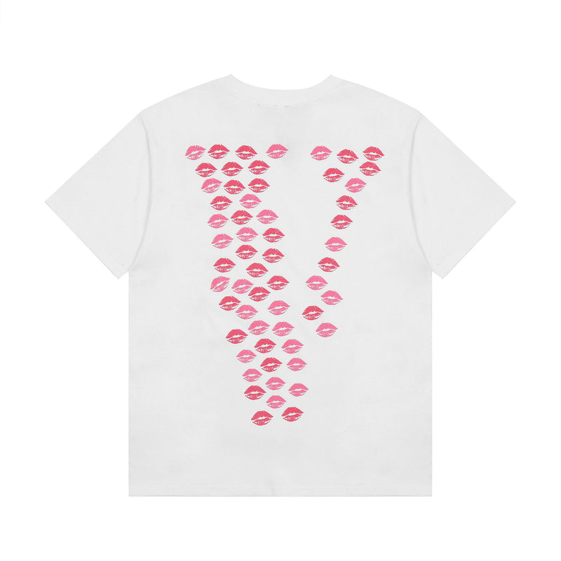Vlone T Shirt Spring Summer Red Lip Pattern
