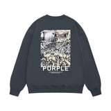 Purple Brand Sweatshirt Loose Crew Neck Sweater