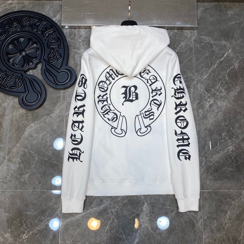 CHH Chrome Heart Hoodie Chrome Hearts Croix Horseshoe Sanskrit print hooded sweater Autumn/Winter Casual