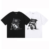 Trapstar T Shirts Trapstar Ghost Rider Flag Print Casual Short Sleeve T-Shirt