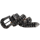 Hip-hop punk rhinestone belt skull