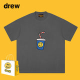 Drew T Shirts Short Sleeve Cola Loose Men