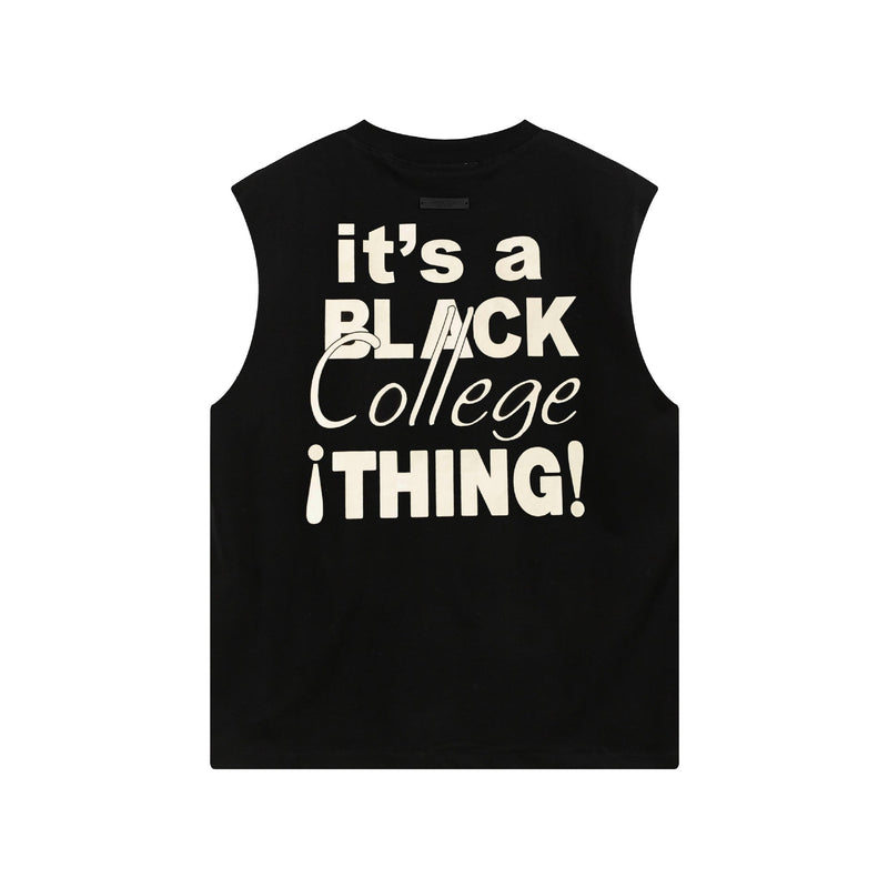 Fog Essentials tank spring summer FOG letter round neck pullover vest