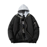 Men Vintage Jackets Thickened baseball jersey Simple embroidery Couple trendy stand-up collar jacket