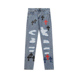 CHH Chrome Hearts Jeans Unisex Casual Loose Jeans