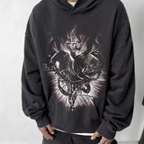 Mens Vintage T-Shirts vintage wash water make old hooded sweater loose hoodie