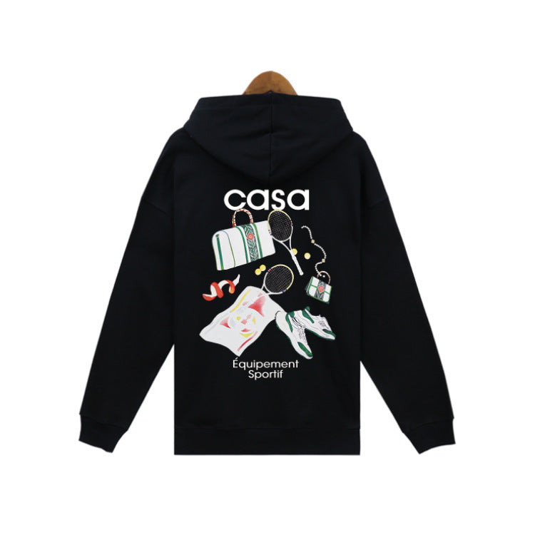 Casablanca Hoodie autumn and winter hooded sweater terry pure cotton