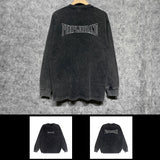 Purple Brand Distressed Long Sleeve Shirt Fashion Distressed Loose Long-sleeved Top