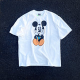 Mens Vintage T-Shirts SAINT MICHAEL CHO Mickey Print Old Vintage Wash T-Shirt