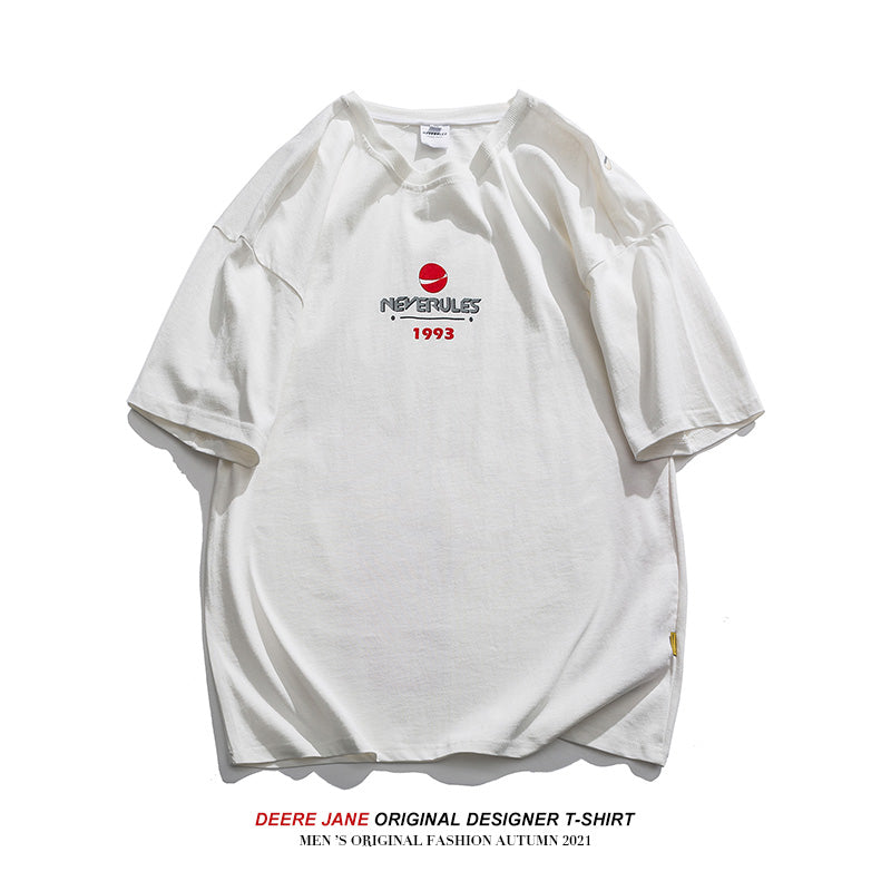 Men T-Shirts Loose-Fitting Pure Cotton Short Sleeves T-shirt Men's Summer