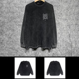 Purple Brand Distressed Long Sleeve Shirt Fashion Distressed Loose Long-sleeved Top