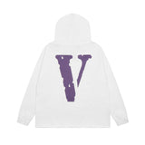 Vlone Hoodie Autumn/Winter Purple Big V Letter Hooded