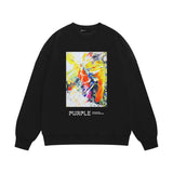 Purple Brand Sweatshirt Loose Crew Neck Sweater