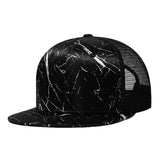 Trendy flat brimmed hat summer mesh sunshade breathable