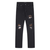 Amiri Jeans Slim-Fit Ripped Jeans With Diamonds