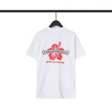 CHH Chrome Heart T Shirts CH Flower Sanskrit Casual Short Sleeve T-Shirt Loose