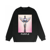 Purple Brand Long Sleeve T-Shirt Fashion Loose Long Sleeve Top