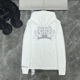 CHH Chrome Heart Hoodie Overlap Phantom Cross Zip Sweater Couple