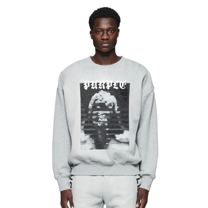 Purple Brand Sweatshirt Loose Crew Neck Sweater