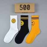 Men socks spring and summer drew smiley face