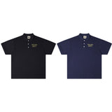 Gallery Dept T-Shirt Alphabet Slogan Lapel Short Sleeve Polo Shirt