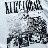 Men Vintage T-Shirts Cobain Vintage Short Sleeve Nirvana Band Vintage Wash