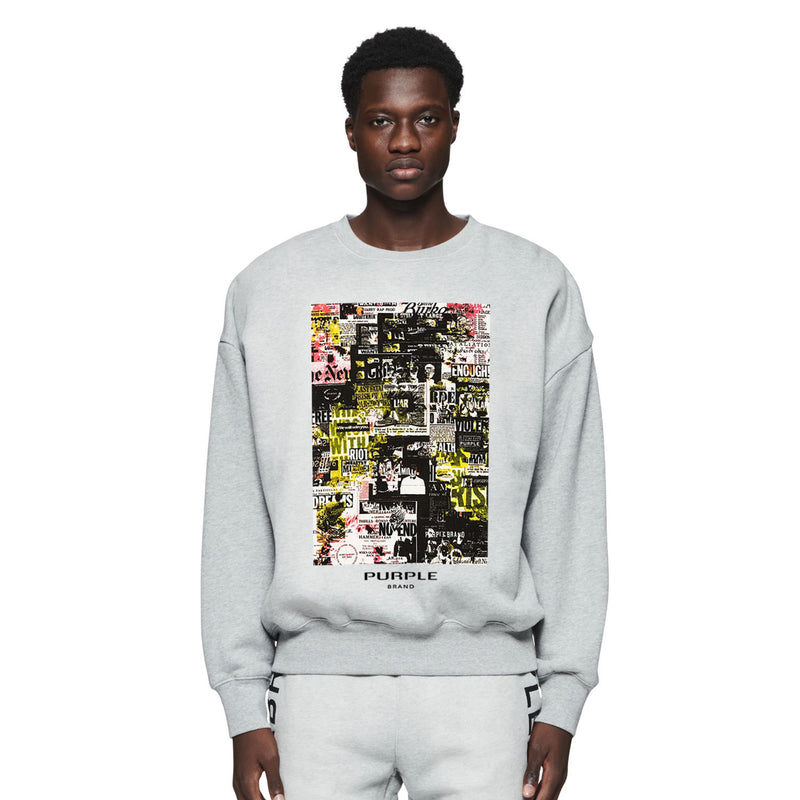 Purple Brand Sweatshirt Loose Crew Neck Sweater