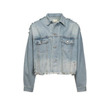 MIJKO Mens Jacket Unisex Denim Jacket