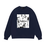 Purple Brand Sweatshirt Loose Crew Neck Sweater