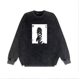 Purple Brand Distressed Long Sleeve Shirt Fashion Distressed Loose Long-sleeved Top