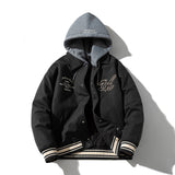 Mens Vintage Jackets Autumn and Winter PU Leather Baseball Uniform