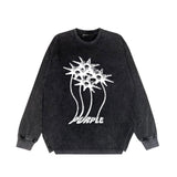 Purple Brand Distressed Long Sleeve Shirt Fashion Distressed Loose Long-sleeved Top