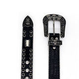 Hip-hop punk rhinestone belt skull accessories