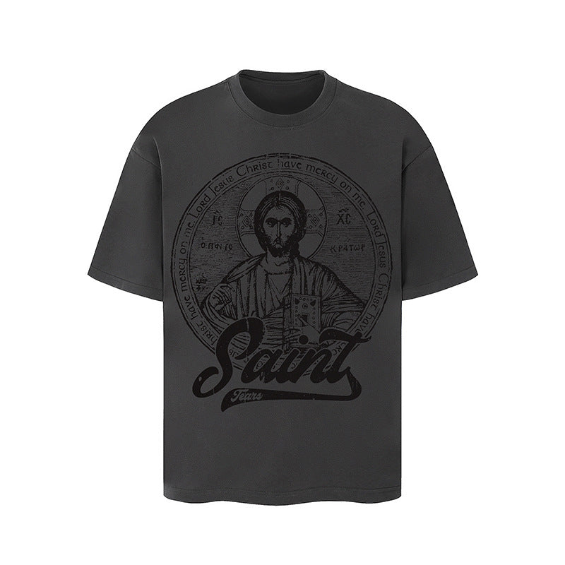 Men Vintage T-Shirts Saint Michael Tee Saint Tears