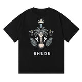 Rhude T Shirt Micro Standard Island Coconut Tree Print Short Sleeve T-Shirt