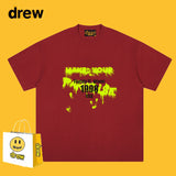 Drew T Shirts Smiley Face Short-Sleeved T-shirt Men's Short-Sleeved T-shirt