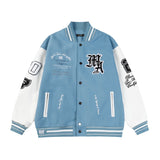 Amiri Jacket Spring and Autumn AMI Pattern Baseball Jacket Jacket Men's and Women's