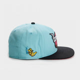 Trendy flat brimmed hat cartoon pattern