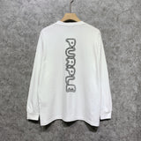 Purple Brand Long Sleeve T-Shirt Fashion Loose Long Sleeve Top