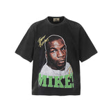 Men Vintage T-Shirts Saint "Mike Tyson" Boxing Champion Washed Distressed T-Shirts