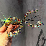 Trendy punk glasses cut out square frame