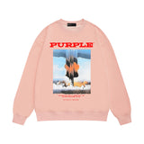 Purple Brand Sweatshirt Loose Crew Neck Sweater