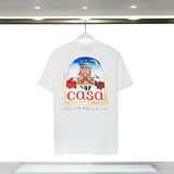 Casablanca T Shirts Spring/Summer Print Loose Cotton Short Sleeve T-Shirt