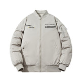 Mens Vintage Jackets Padded Thickened Baseball Jacket Hooded Embroidered Cotton Jacket
